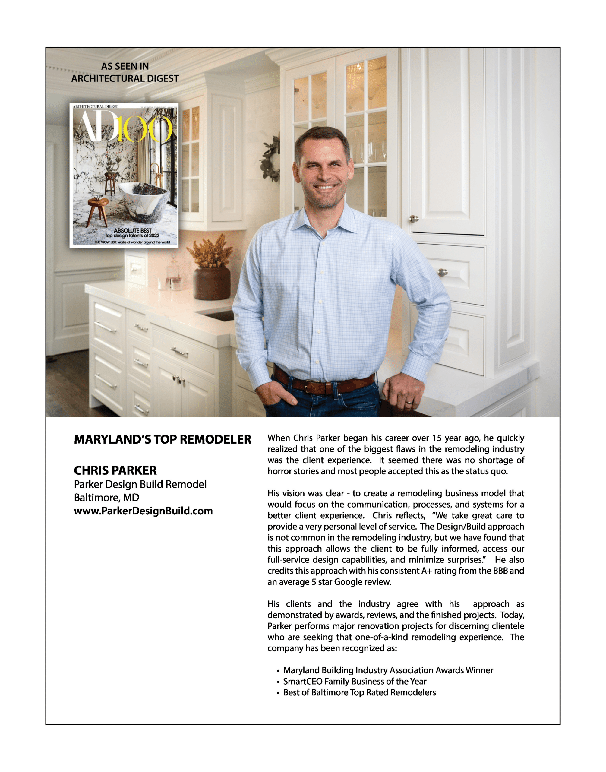 chjris parker baltimore remodeler featured in architectural digest