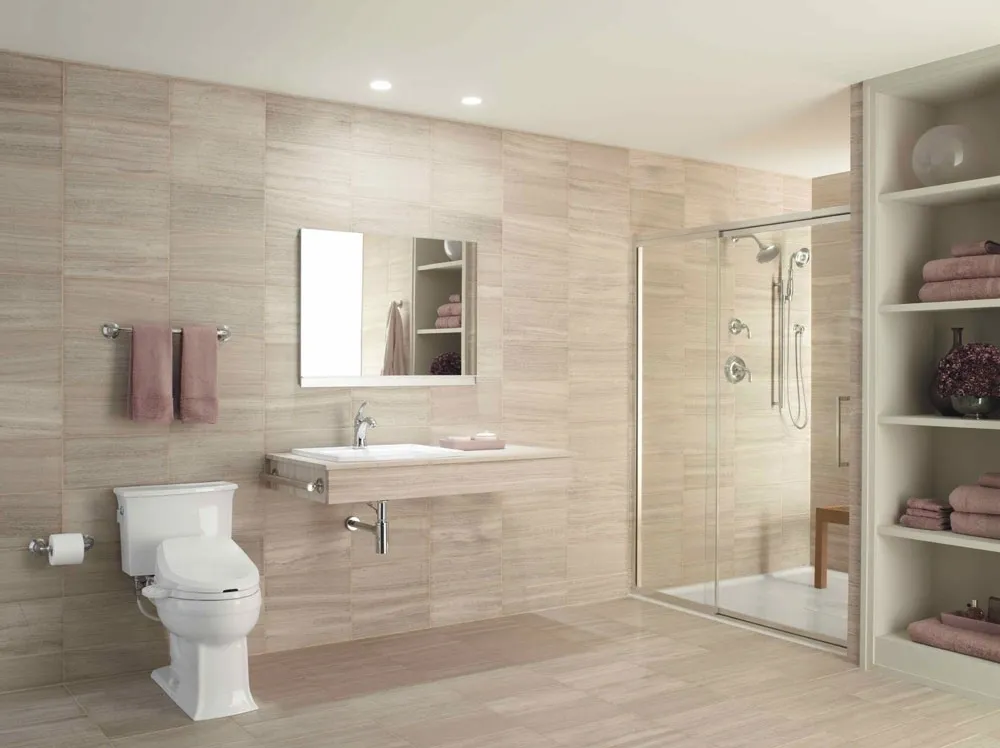 remodeled bathroom for retirement with universal design