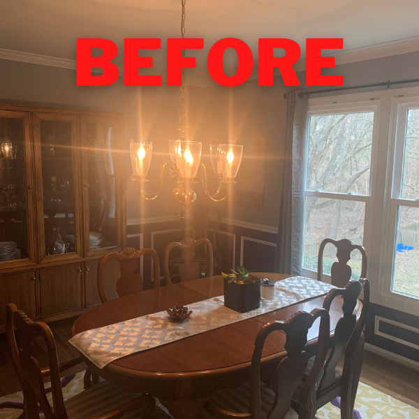 BEFORE AFTER DINING ROOM