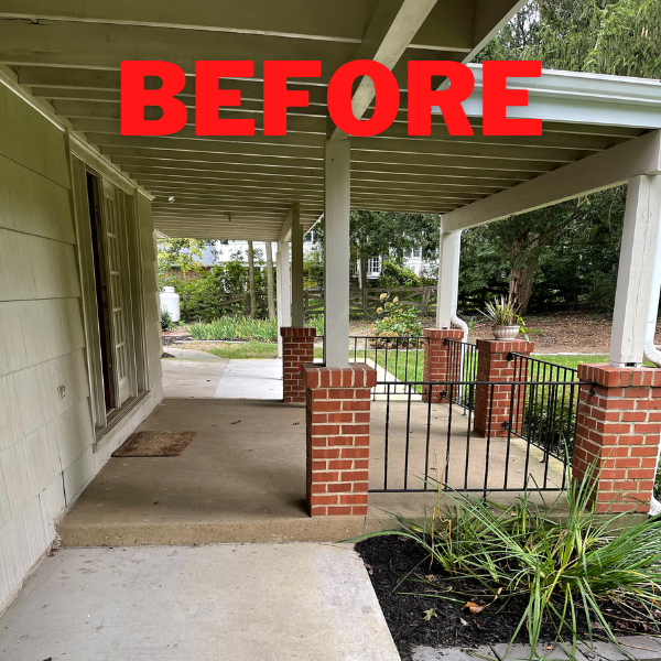 BEFORE AFTER EXTERIOR PATIO
