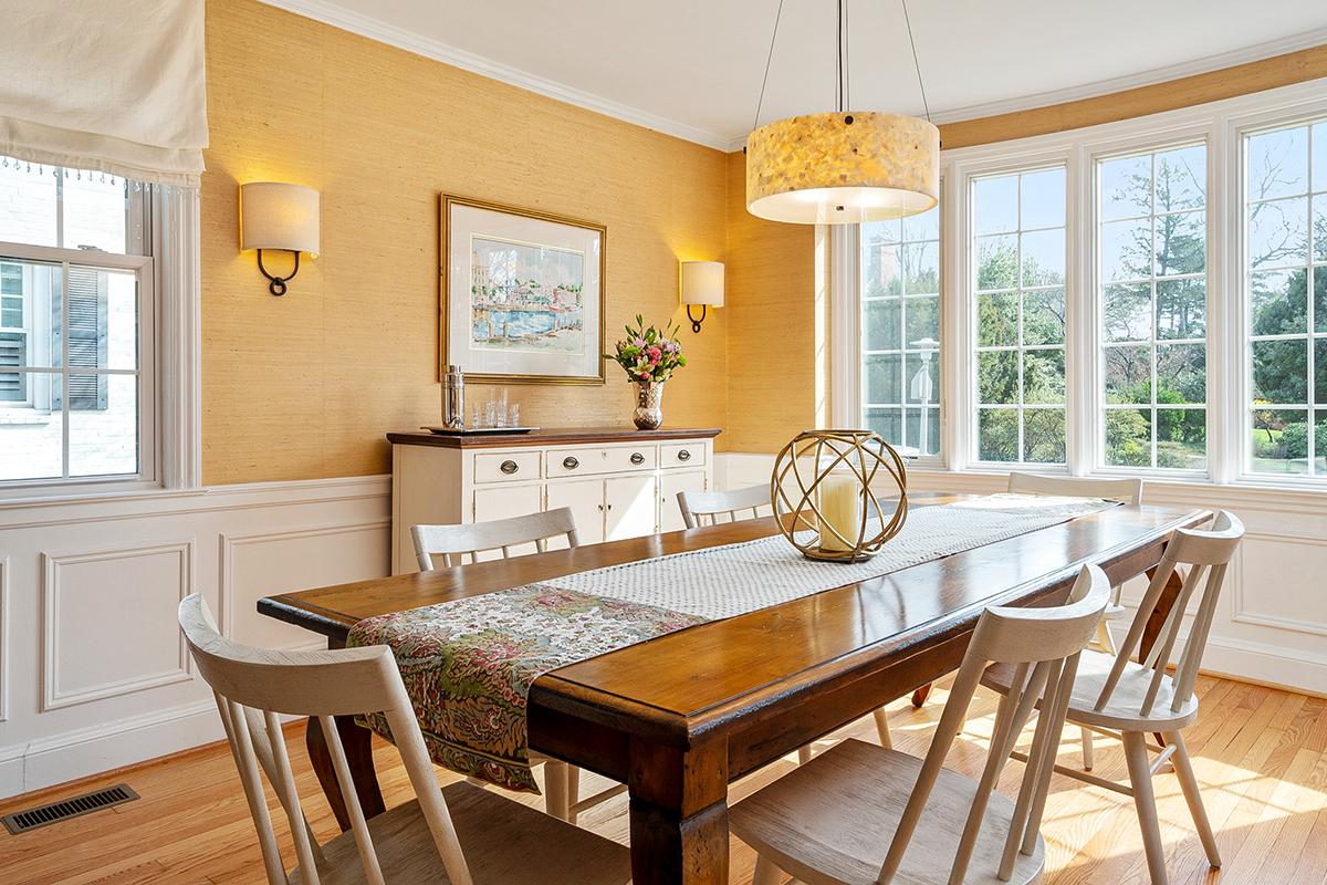 traditional dining room gets a refresh