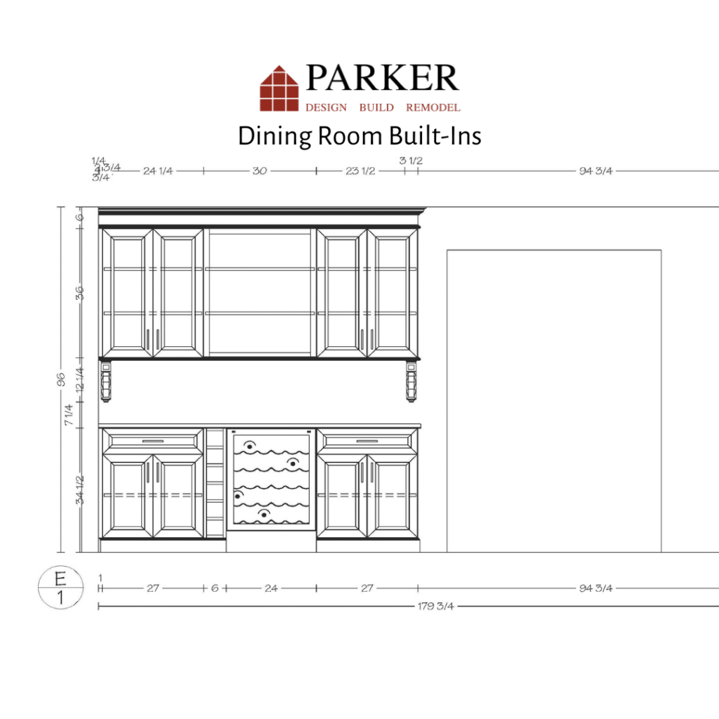 custom cabinet drawings by parker