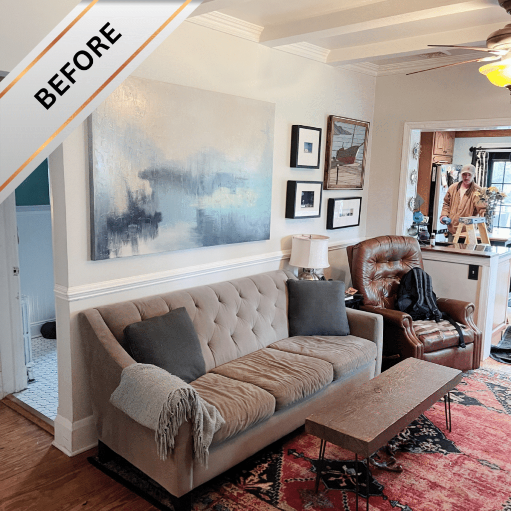 BEFORE AFTER LIVING ROOM REMODEL