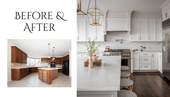 Before after kitchen renovation fallston phoenix md